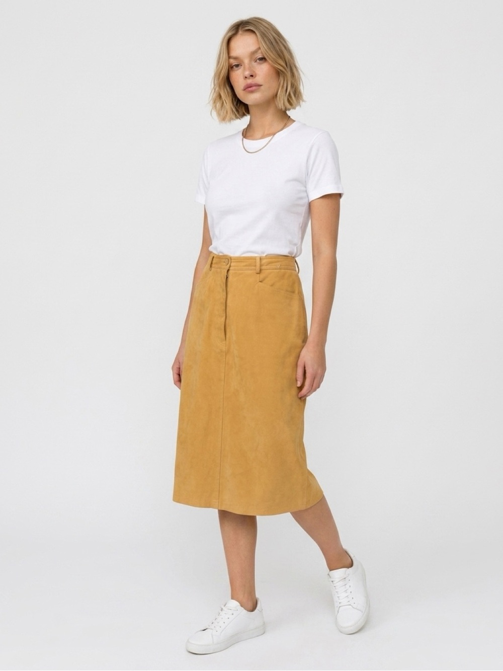 Christopher & Banks Camel Tan Pencil Skirt